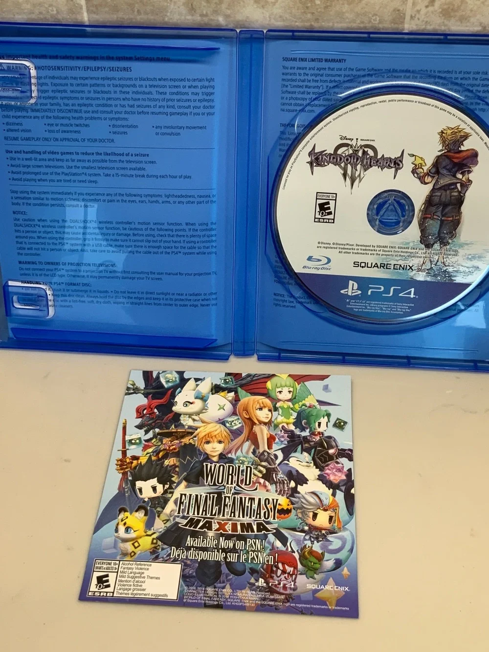 Sony PS4 Kingdom Hearts III 3 Disney and Square Enix E10+ PlayStation 4 Complete